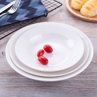 Assiettes rondes en porcelaine pour la maison, les restaurants et les hôtels, en céramique blanche, en vrac, simples