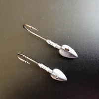 Tête de jig de pêche 3,5-35g pour crappie et basse, anti-accrocs, avec hameçon en plomb haute résistance, leurre bionique pour la pêche en eau douce