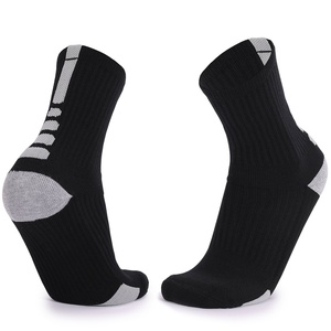 Cross-Border Non-Slip Football Socks Compression MID/Long Cut Terry <b>Cushion</b> <b>Stripe</b> Design Cuff Bottom Customizable Sports Socks - Product Image 5