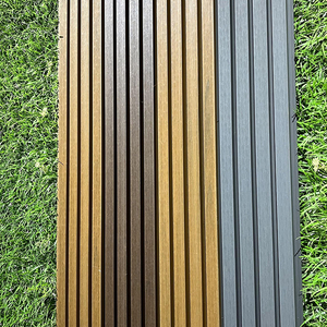 Hiện đại WPC Panel tường cho bên ngoài nhà Thiết kế ngoài trời trang trí Composite gỗ Ốp bảng chống thấm nước và chống cháy - Product Image 1