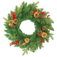 Couronne de Noël personnalisée OEM/ODM, impression de logo, taille et couleur personnalisables
