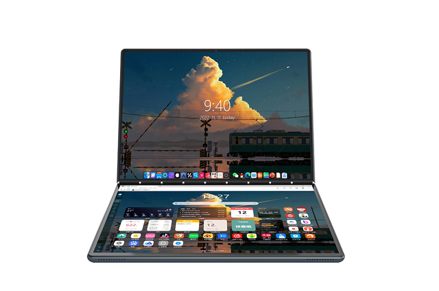 2024 Hot Sale 13.5 Inch Dual Screen Touch Laptop 2 in 1 Computer Netbook Business Laptop DDR5 16GB Window 11 Tablet PC Wholesale