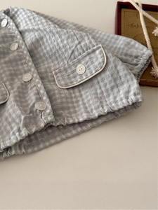 Primavera Verano niño Unisex algodón fino Plaid <span class=keywords><strong>sol</strong></span>-protección cárdigan manga bebé prendas de vestir exteriores - Product Image 5