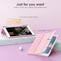 Coque pour iPad 9e/8e/7e génération 10.2 pouces (2021/2020/2019), dos transparent, housse antichoc en TPU porte-crayon intégré