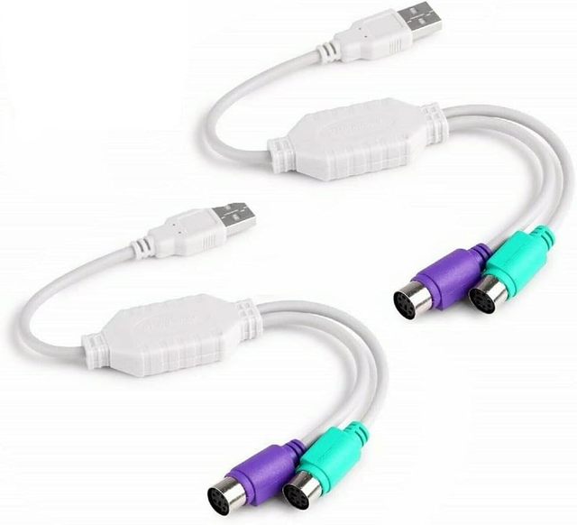 USB to PS/2 PS2 MOUSE KEYBOARD CONVERTER CABLE ADAPTERble Keyboard Mouse Adapter Converter