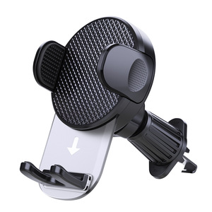 Car Phone Holder Air <b>Vent</b> Mount 55-104mm Adjustable 360 Degree Rotation <b>Black</b> Plastic Car Mount - Product Image 2