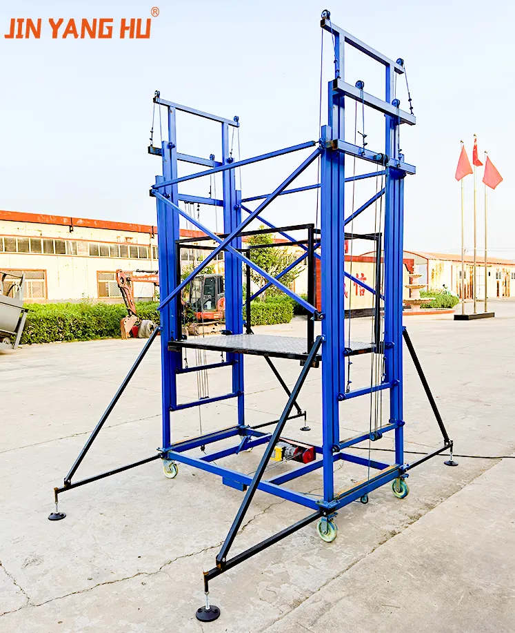 JIN YANG HU 6m Electric scaffolding lift platform for construction aluminium electric lifting scaffold