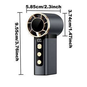 120-Gear Handheld Air Cooler Led Display Type-C Fast Charge Portable <b>Mini</b> <b>Fan</b> for Commute & Daily Use - Product Image 6