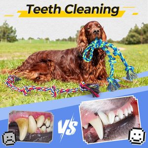 Heavy Duty Cotton <strong>Dog</strong> Chew Toys Tough Tug Rope for Aggressive Chewers Durable 3 <strong>Supplies</strong> Included for <strong>Large</strong> Small <strong>Dogs</strong> - Product Image 5