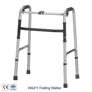 Déambulateur pliant en aluminium certifié CE, cadre <span class=keywords><strong>de</strong></span> marche médical pour hôpital, déambulateur économique pour personnes âgées, aide à la mobilité, charge maximale 136 kg - Product Image 1