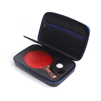 Sac de rangement portable fiable en EVA antichoc avec découpe intérieure personnalisée et fermeture éclair pour équipement de tennis de table