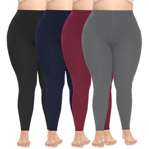 KTS426 produttori personalizzati 1XL-5XL Leggings di grandi dimensioni donne indossano pantaloni da Yoga Leggings sportivi collant/collant tascabili - Product Image 1