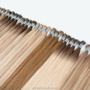 Nano <b>Ring</b> Hair Extensions Russian Cuticle Aligned One Donor Pre Bonded Keratin Italy Glue Human Hair Extension Supplier - Product Image 2