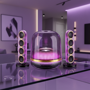 Huaqiangbei's Crystal 5 Wireless pour Mini Haut-parleur 5.4, Stéréo à Basses Puissantes, Conception Détachable, RGB, pour Ordinateurs et Salons - Product Image 2