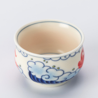 Tasse à thé en porcelaine fine bleue et blanche chinoise, motif vague nuageuse, style peint à la main, écologique, design personnalisable, fabrication en usine