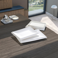 Nouveau Rectangle Hôtel Restaurant Plats En Mélamine Blanche Assiettes De Service