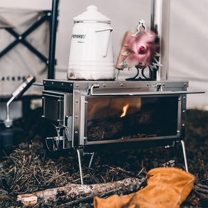 Réchaud de tente <span class=keywords><strong>3F</strong></span> <span class=keywords><strong>UL</strong></span> Gear Réchaud à bois de camping Portable avec verre résistant à la chaleur Réchaud de camping - Product Image 6