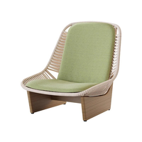Ensemble de canapés en rotin d'extérieur - Design moderne, structure en teck massif, durable, imperméable, confortable, mobilier d'extérieur 2 places pour hôtel