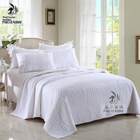 Ensemble de couvre-lit ChamXue, couvre-lit fait main en coton pur, 3 pièces, couvre-lit lavé, épaissi, matelassé, pour usage domestique, vente en gros