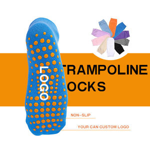 Wholesale Custom Logo Anti Slip Socks – Non Skid <b>Trampoline</b> Grip Socks – Print Logo Bottom – Free Size – Spring - Product Image 2