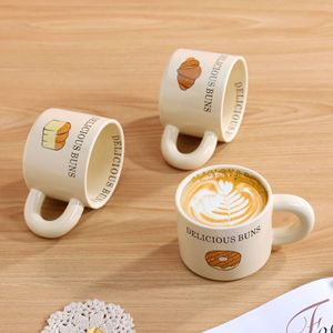 Taza de Café de Cerámica con Diseño Creativo de Pan, Tazas Lindas de Croissant, Taza de Leche para Desayuno con Diseño de Dibujos Animados - Product Image 6