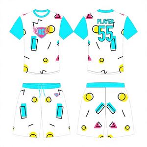 Ensemble de maillots de football de qualité pakistanaise en gros, ensembles d'uniformes de football personnalisés, kit de maillot de football imprimé 100% polyester - Product Image 1