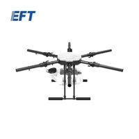 Châssis de drone UAV EFT E616P 10KG 16L pour drones de livraison et de nettoyage, compatible avec charges utiles de 4, 6 axes, 5KG, 20KG, 10L, avec plaque de chargement