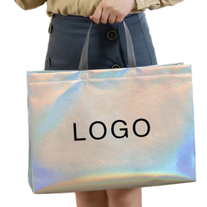 Venta al por mayor logotipo personalizado no tejido fuerte reciclable ecológico serigrafía tamaño mediano <span class=keywords><strong>TDG</strong></span> bolsas de compras <span class=keywords><strong>bolsa</strong></span> de mano - Product Image 3