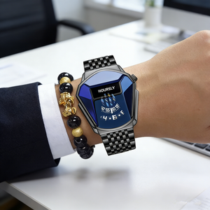 Minimalist Men's <strong>Watch</strong> &amp; Bracelet Kit | <strong>Black</strong> Dial Quartz <strong>Watch</strong> + 2 Stylish Bracelets Gift <strong>Set</strong> for Him - Product Image 6