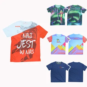 Manufacture Direct Sale Quick Dry Custom Fashion All Over Print Sublimation T-Shirts