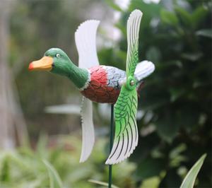Buiten Tuin Ornament Kids Speelgoed <span class=keywords><strong>Plastic</strong></span> <span class=keywords><strong>Wind</strong></span> Spinner Benodigdheden Vliegende Eenden Windmolen Stick - Product Image 2