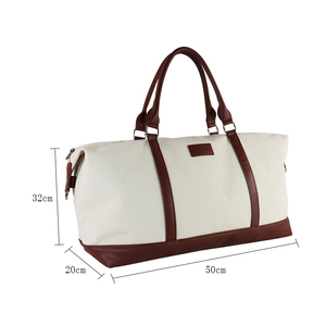 Sac de sport et de voyage en toile de coton robuste, certifié GRS, grande capacité, avec fermeture éclair, personnalisable avec logo, idéal pour la gym - Product Image 4