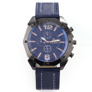 Montres à bracelet en cuir vintage de qualité supérieure pour hommes, mode simple, quartz, montre-bracelet pour hommes, <span class=keywords><strong>grand</strong></span> cadran, montre Reloj Hombre - Product Image 6