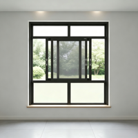 KOJOON Moustiquaires coulissantes en aluminium pour portes et fenêtres, moustiquaire anti-insectes sur mesure, fenêtres en aluminium étanches pour salle de bain, fenêtre coulissante pour la maison