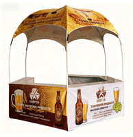 Tente dôme événementielle 3x3m, Tente dôme de table, Tente dôme de présentation, Tente de stand extérieur, Tente de chapiteau, Kiosque promotionnel hexagonal, Tente comptoir dôme à vendre