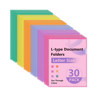 Pochettes de classement en plastique transparentes en forme de L avec logo personnalisé pour documents, feuilles, menus, fichiers, pour la maison, le bureau et l'école