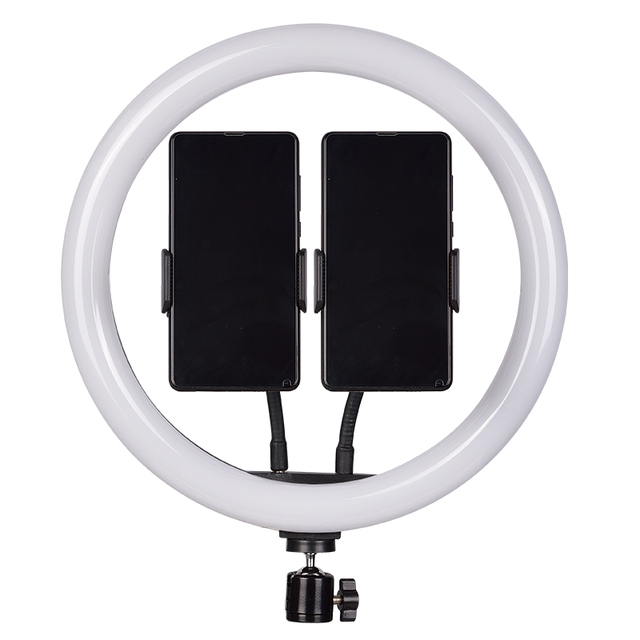CL-12 Led Ring Light 12" with 2 Flexible Phone Holders 10w Ring Light Widely Used in Live Stream,video Recording and Other s