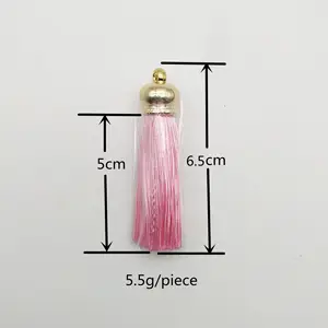 Sản Phẩm Hợp Thời Trang Pink Tassel Ribbon Trim, Hình Dạng Đẹp Fringe Trim Tua Cho Móc Khóa