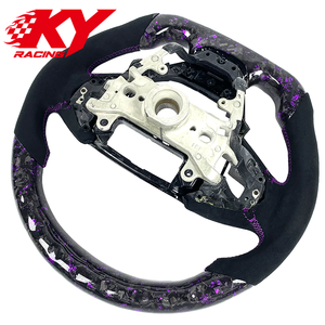Volant sport en cuir LED en fibre de carbone forgé sur mesure, compatible avec Honda Civic 10ème génération FK7 FK8 CR-V H-RV 2016-2021 - Product Image 3