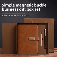 Hochwertiges Exquisites Business-Notizbuch-Set A5 Polyurethan-Einband Fadenheftung Geschenkbox Firmengeschenk Bedruckbares Logo
