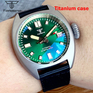 Tandorio Titan Trường Hợp 200M Diver Kháng Nh35 36Mm Cơ Khí Tự Động Đồng Hồ Người Đàn Ông Sunburst Màu Xanh Quay Số AR Bong Bóng Sapphire Reloj - Product Image 5