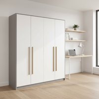 Armoires spacieuses en melamine, armoires de chambre à coucher avec étagères, armoire de rangement personnalisée pour la maison et la villa