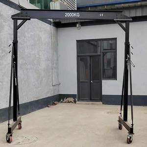 Mini grue à portique en acier léger de 1 tonne et 2 tonnes à vendre, grue à pont mobile et portable à hauteur réglable pour hôtels - Product Image 2