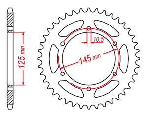 Nuevo piñón trasero XT660 para <span class=keywords><strong>Yamaha</strong></span> <span class=keywords><strong>Tenere</strong></span> XTZ660 <span class=keywords><strong>750</strong></span> XJ600 DT250 MT03 piezas de transmisión de motocicleta - Product Image 6