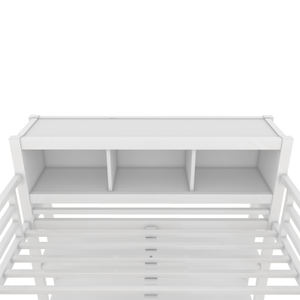 OEM & ODM Support Lit mezzanine complet avec <span class=keywords><strong>armoire</strong></span> de bureau pour adultes Blanc Économiseur d'espace Lits mezzanine Bureau à domicile Utilisation scolaire - Product Image 4