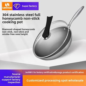 Poêle à frire <span class=keywords><strong>plate</strong></span> antiadhésive en acier inoxydable 316 personnalisée Usage domestique Cuisinière à induction Marmite Gaz Vente directe d'usine Ustensiles de cuisine - Product Image 5