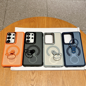 Honeycomb Cooling Magnetic holder Ring Phone case for Samsung S26 ultra S25 S24 FE Series Breathable stand Mesh Back Cover New - Product Image 5