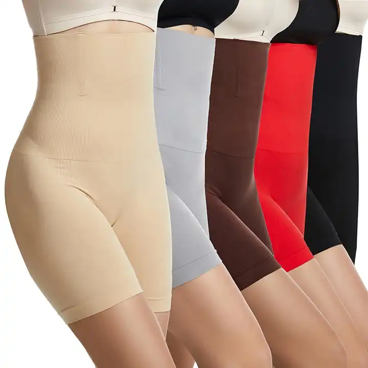 compression high waisted body shaper shorts