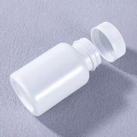 Bouteilles pharmaceutiques en plastique HDPE blanc de 225 cc à large ouverture pour pilules, vitamines et compléments alimentaires avec bouchons à vis et étiquette personnalisée