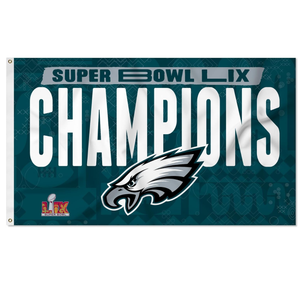 Drapeau de voiture double face des <span class=keywords><strong>Philadelphia</strong></span> Eagles, champions du Super Bowl LIX 2025, 16 pouces x 19 pouces, avec un poteau robuste qui s'accroche - Product Image 4